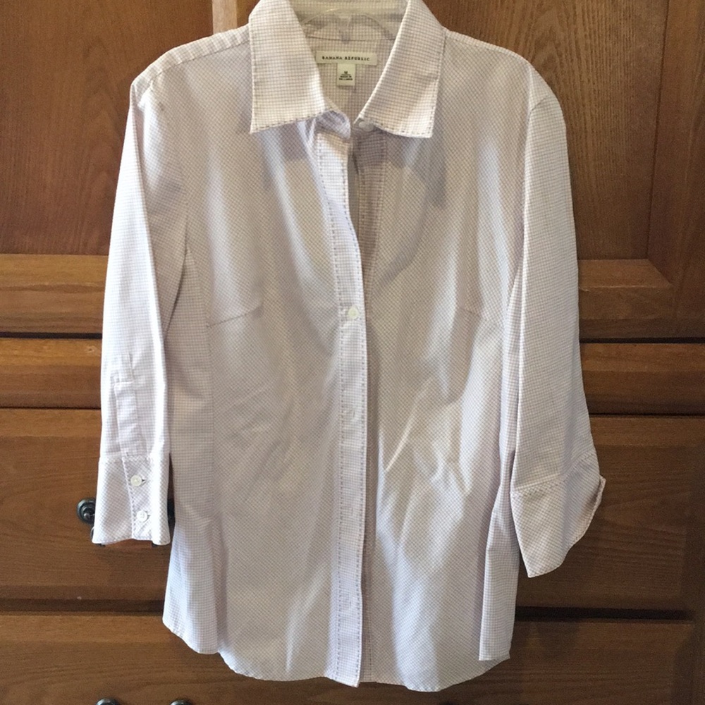 Medium Banana Republic Button-Down Half-Sleeve. - image 1
